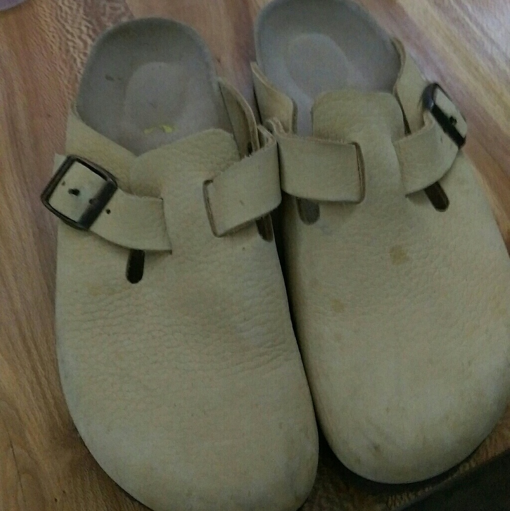 Yellow leather Birks